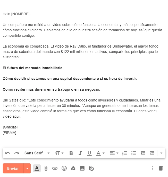 25 plantillas de correo electrónico para incrementar ventas